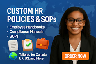 write professional sops, policies and operations manuals for US, UK, canada