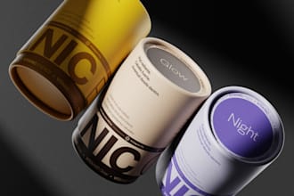 design professional supplement label and packaging with premium mockups