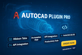 create autocad plugin addin ribbon automation app with autodesk API
