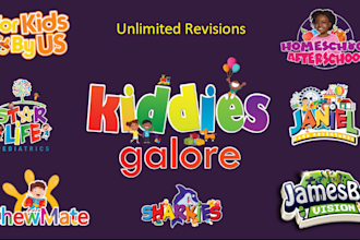 design baby shop, kids store or goods for children logo
