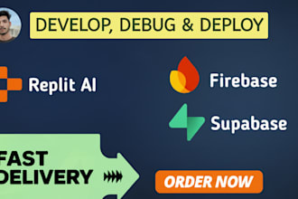 develop fix debug deploy vibecode replit ai saas mvps supabase