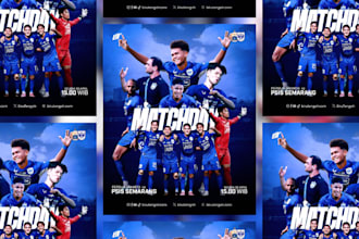 design custom sports posters with eye catching designs