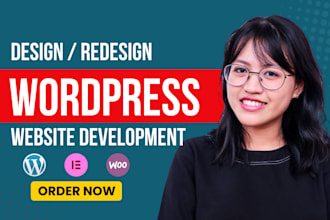 design, redesign wordpress landing page,  wordpress woocommerce website