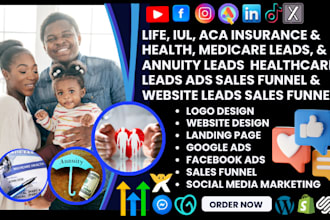 generate life iul aca insurance leads health medicare annuity healthcare website