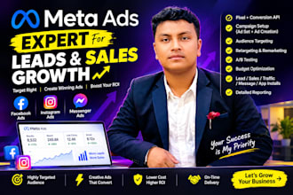 be your meta ads expert for leads and sales growth