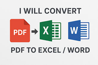 convert PDF to excel, word, or google sheets accurately