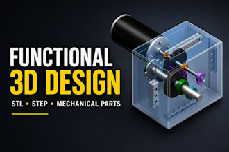 design 3d printable parts and mechanical cad models