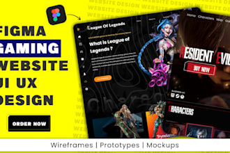 design a professional gaming website UI UX in figma