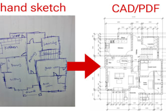 convert hand drawn sketches to autocad