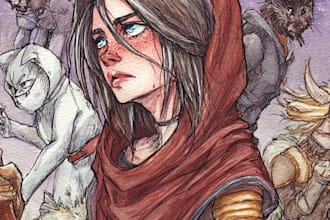 draw fantasy watercolor character or dnd character