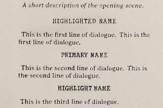 help at scriptwriting of video