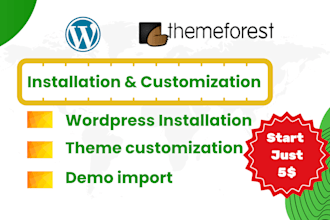 install and customize themeforest envato wordpress theme