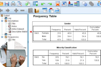 do statical data analysis,report by spss ,stata , excel,r studio smart pls