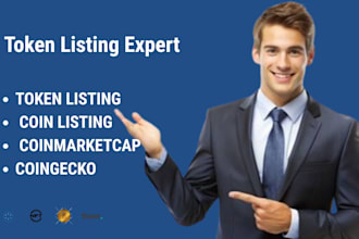 list your token on coinmarketcap, coingecko, and top crypto exchanges
