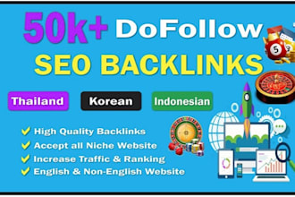 do thai indo korean website SEO dofollow backlink for google ranking