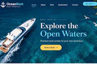 design squarespace boat rental website boat tour agency website cruise boat