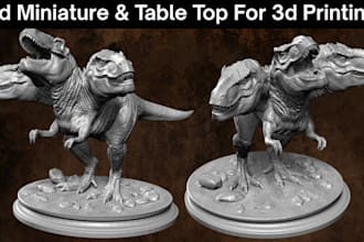 sculpt 3d miniature table top character figure model for 3d printing