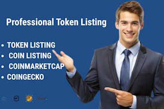 professionally list your crypto token on coinmarketcap and coingecko