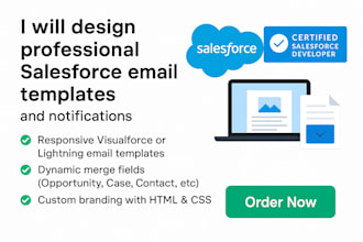 design professional salesforce email templates and notifications