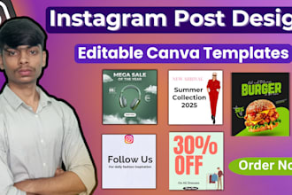 design professional canva instagram posts and instagram post design