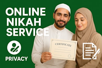 perform your online nikah in a professional and sharia compliant way