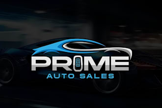 do unique auto dealership, car wash, auto repair and automotive logo