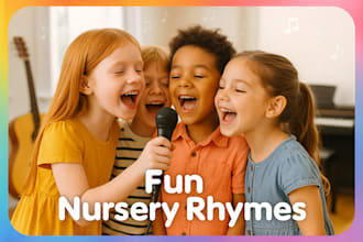 sing fun nursery rhymes or kids songs for youtube videos and preschool learning
