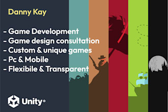 develop a small scope game for PC or mobile using unity