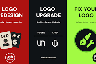 redesign your logo for a modern clean and memorable brand
