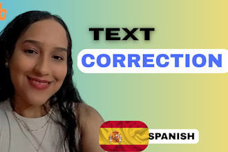 review and correct texts in native spanish