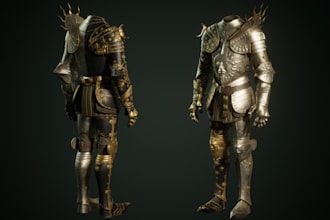 set modular armor fit for male,female,generic helmet, zbrush sculptor,rig avatar
