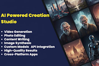 develop ai video generator app, ai photo editing app, ai content generator app