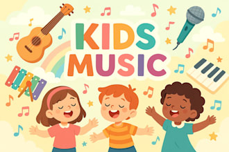 create custom kids rhymes, youtube kids song, education music and lullaby