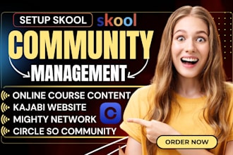 setup skool community online course content circle so skool community management