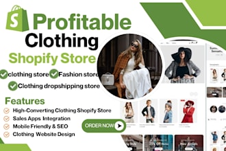 clothing store clothing website shopify store  shopify website fashion store