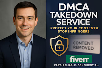 draft and file a dmca takedown notice for copyright and stolen online contents