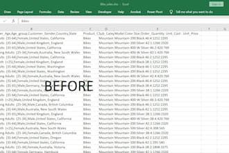 clean, deduplicate, format, split, merge and transform your messy excel data
