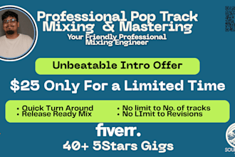 professionally mix and master your pop song for streaming
