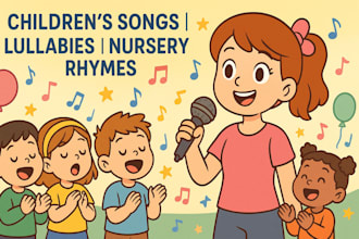 be your female singer for kids songs, baby lullabies, nursery rhymes, baby sleep