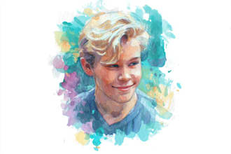 draw digital watercolor illustration