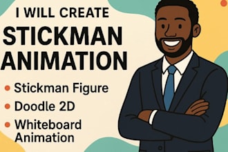 create stickman figure doodle animation 2d anime