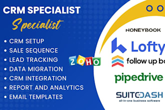 zoho crm kvcore pipedrive honeybook suitedash boldtrail lofty CRM