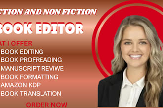 translate, edit, proofread, kindle formatting, fiction, nonfiction book editor