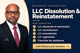 dissolve, reinstate US llc or cancel corporation and close ein, file dissolution