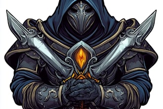 create a fantasy game logo and branding