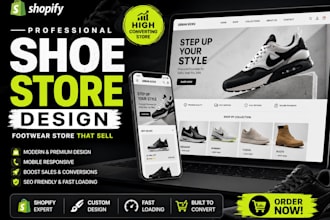 design a high converting shopify shoe store for footwear brands