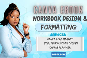 canva ebook pdf design workbook canva lead magnet, canva template, canva planner