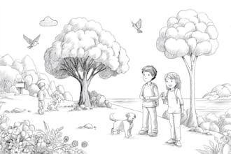 draw coloring book pages for children