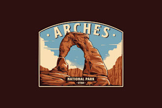 make national park t shirt design, merchandise, and logo