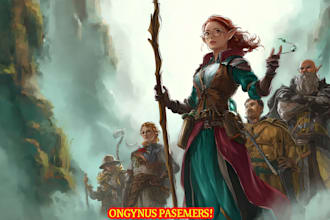 draw dnd character, art fantasy, illustration for concept art